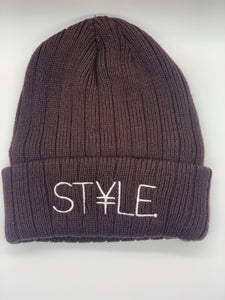 Brown ST¥LE. Beanie