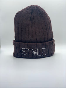 Brown ST¥LE. Beanie