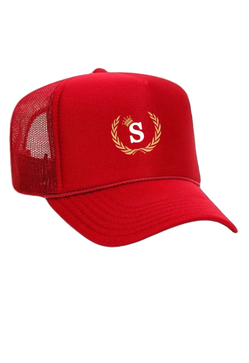 Red S Logo Trucker Hat